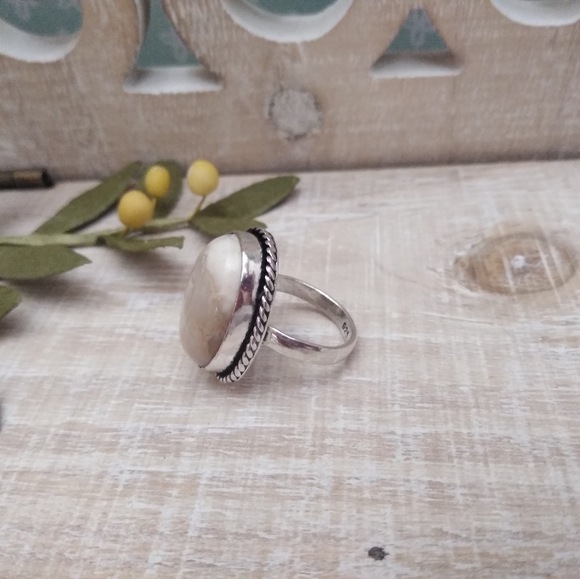 2 RING SET SILVER-STONE RINGS NWOT - Picture 9 of 10